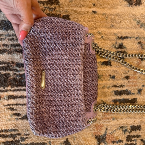 Rebecca Minkoff Edie Whip Chain Faux Leather Crossbody Light Wisteria - Picture 4 of 4